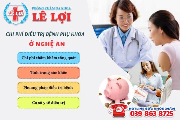 Chi phí điều trị bệnh phụ khoa ở Nghệ An