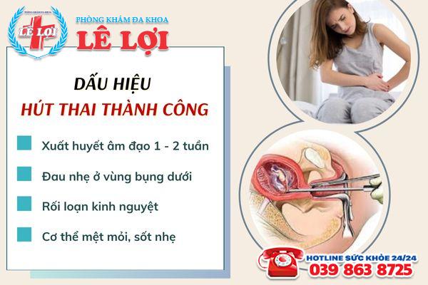 Dấu hiệu hút thai thành công cần lưu ý